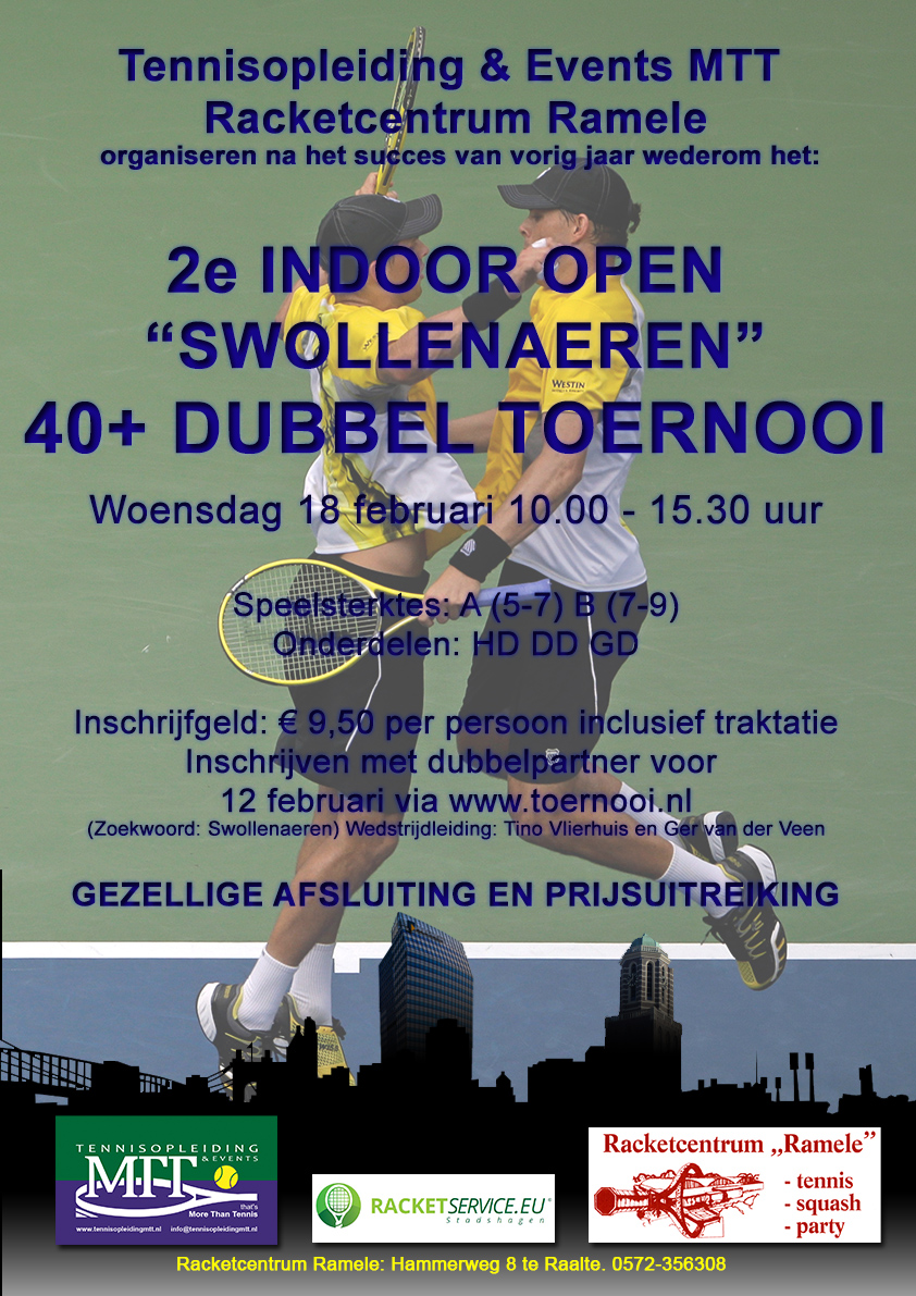 Poster 2e Open 40+ Swollenaeren Toernooi