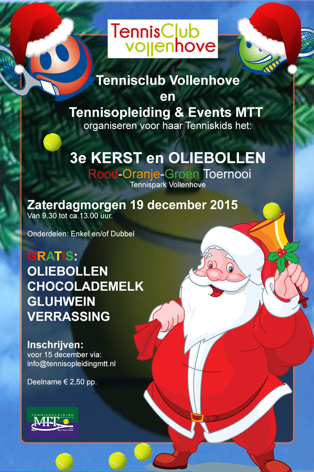 Poster 3e Kerst en oliebollentoernooi